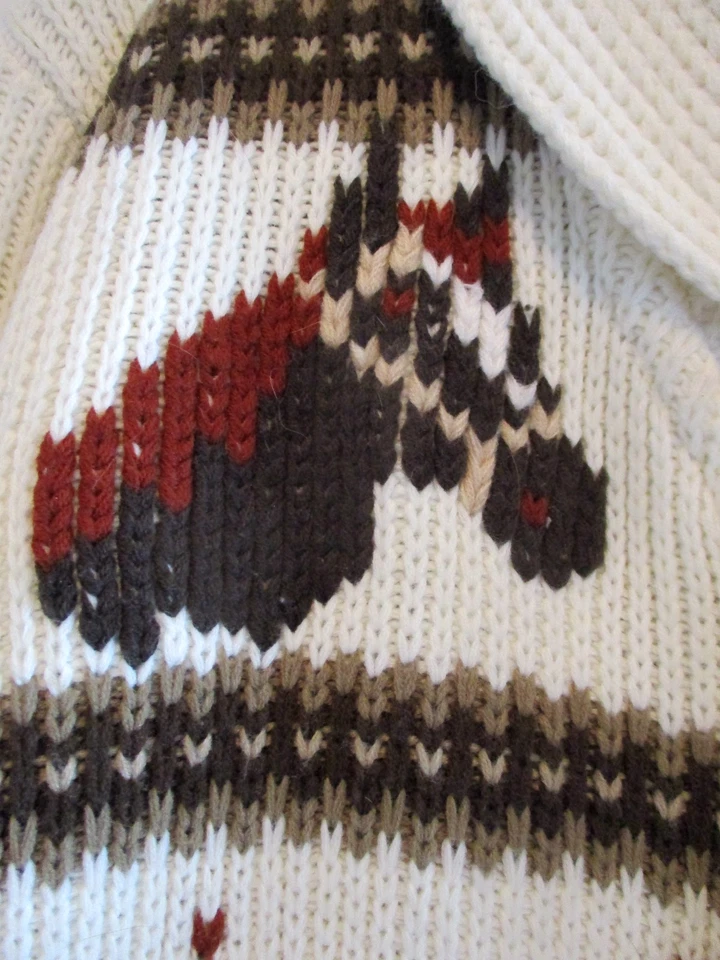 Cardigã suéter masculino Miller 100% acrílico Western Horse uso externo tamanho G unissex - Imagem 3 de 4