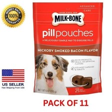 Milk-Bone Pill Pouches, 25 Pill Treats for Dogs Bacon Flavor 6oz