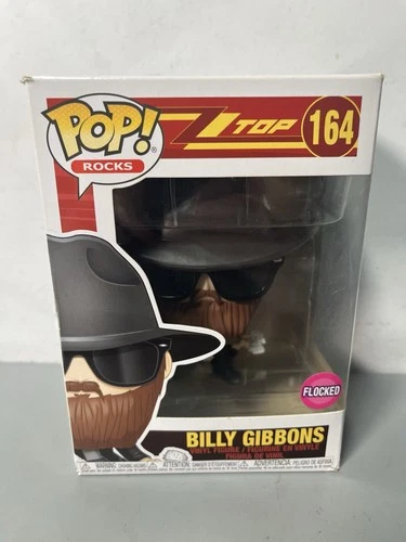 Funko Pop Rocks 164 ZZ Top Billy Gibbons with Flocked Guitar Brand New Vaulted