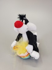 Vintage WB Looney Tunes Sylvester the Cat with Easter Basket 4" Plush