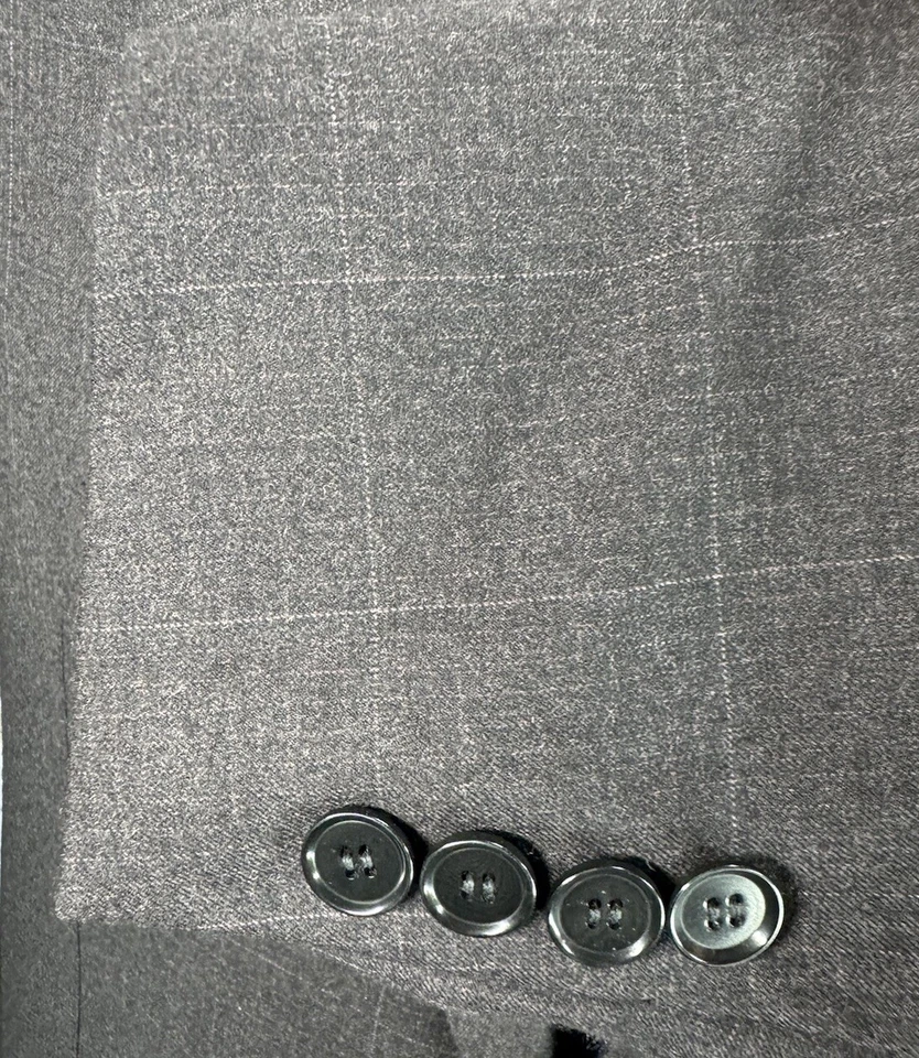 Abrigo deportivo Pal Zileri Sartoriale Super 130s gris lienzo lana 44L Foto 2 de 4