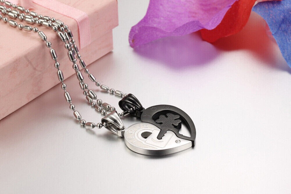 Hot 316L Stainless Steel Two Colors Love Language Of Love Couple
