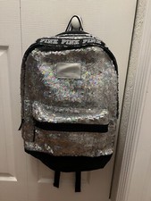 Pink Campus Backpack Sequin Bling , New By Victoria’s Secret