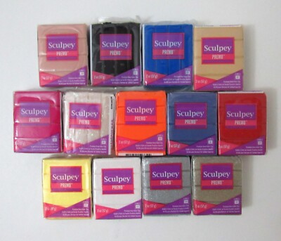Sculpey Premo, Sculpey III & Liquid  Polymer Clay 2oz Oven Bake Choose Color NEW