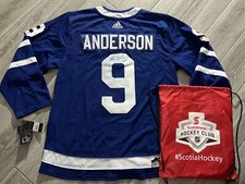 NWT Autographed Glenn Anderson Adidas Toronto Maple Leafs Hockey Jersey Sz 54