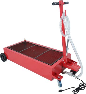 Low Profile Oil Drain Pan 20 Gallon Portable with 110V DC Centrifugal Electric