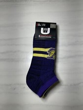 NBA Los Angeles Lakers Mens 3 Pair Of No Show Socks Purple Gold Shoe Size 6-12
