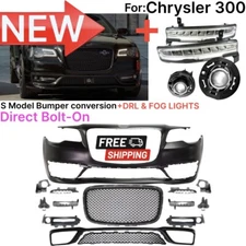Fits 11-14 Chrysler 300 Front Bumper Cover Conversion Replacement BodyKit PP