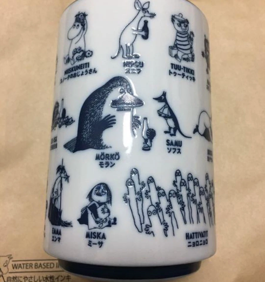 NEW! RARE! MOOMIN Japanese style Mug Cup YUNOMI of Sushi SET of 2 colors! F/S - Image 4 of 4