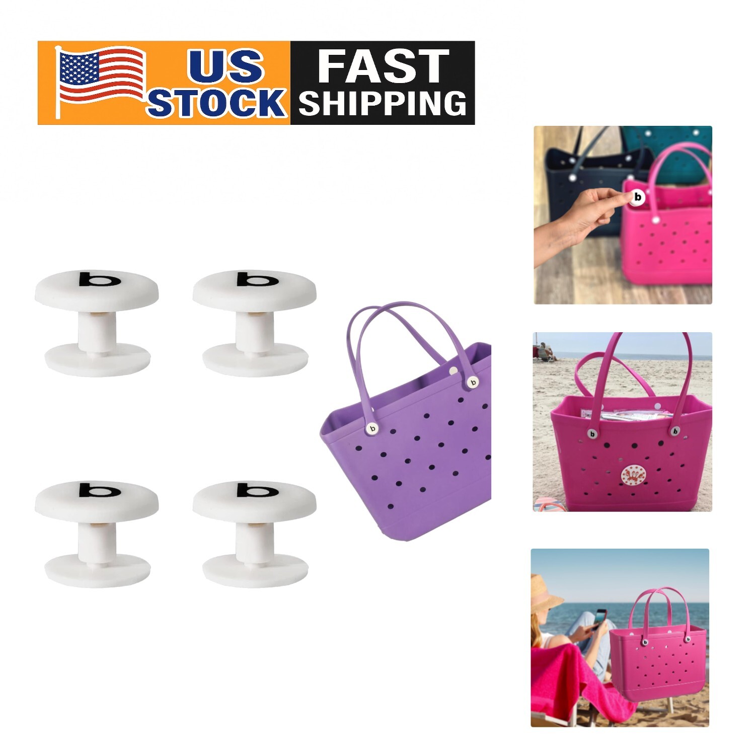 Bogg Bag Repair Kit with 4 Brass Button Rivets for Easy Fixes