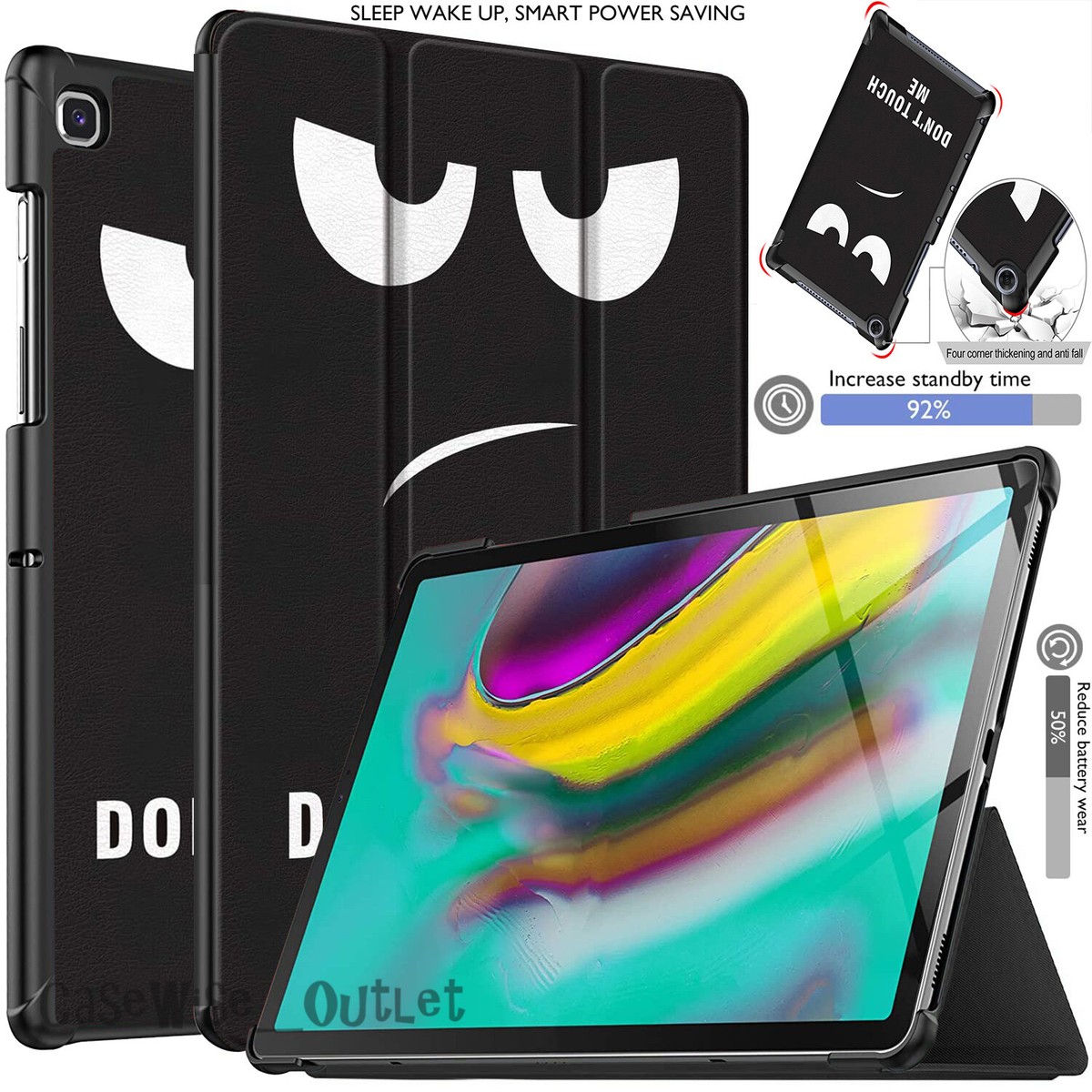 Leather Magnetic Smart Stand Case Cover for Samsung Galaxy Tab S5e  2019