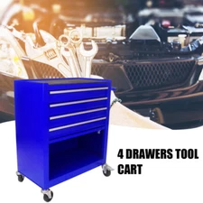 26'' 4 Drawers Rolling Tool Cart Chest Tool Garage Storage Cabinet Box Wheels