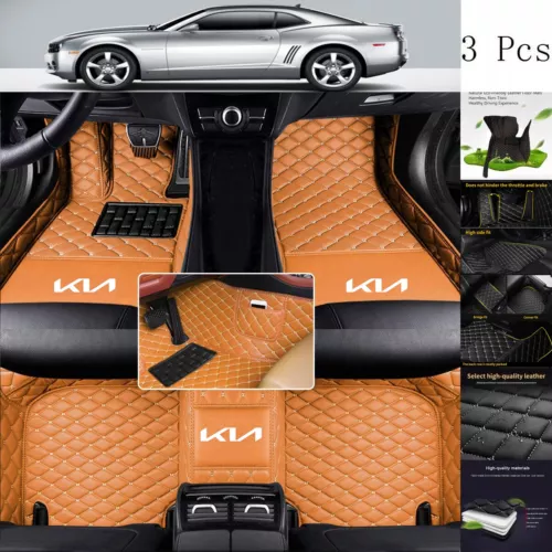 Fit for KIA All Series Car Floor Mats Auto Luxury Custom Waterproof Carpets Mats - Picture 13 of 36