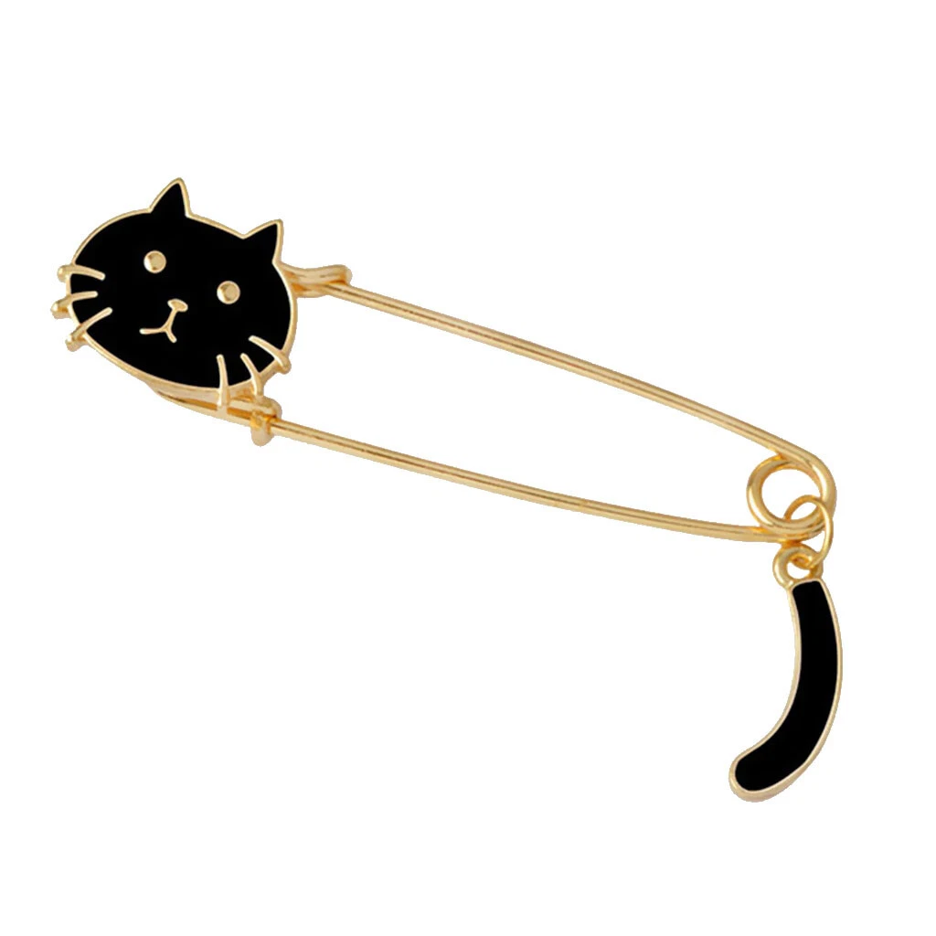Spilla A Forma Di Gatto Smaltata Con Cristalli Rosa – Elegante Accessorio Donna