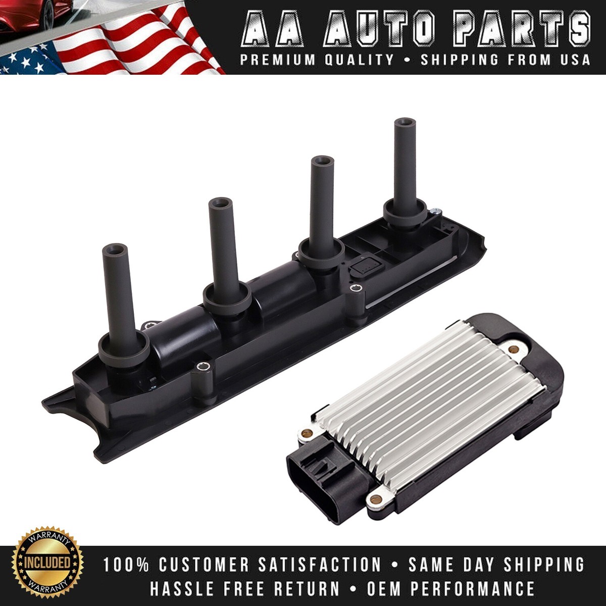 New Ignition Coil UF391 and Ignition Module LX981 For Saturn
