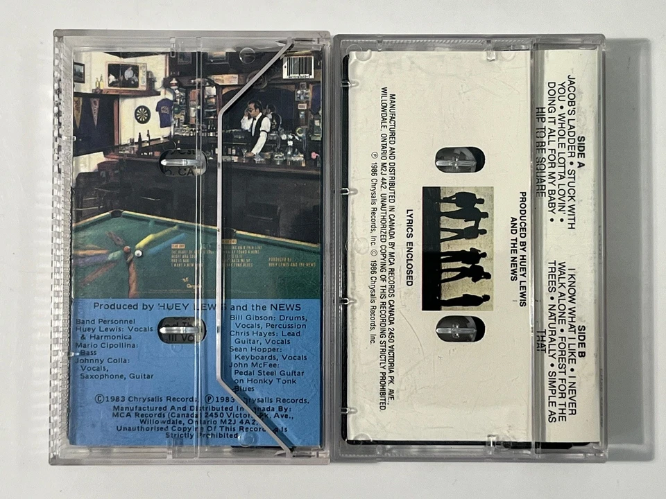 Huey Lewis and The News Cassette Tape Lot (2) Sports & Fore! - Image 3 of 4