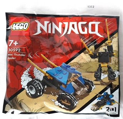 LEGO  NINJAGO 30592 MINI THUNDER RAIDER 2 in 1 im Polybag | 69 Teile Ab 7 Jahre