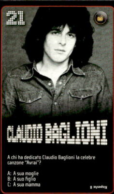 card Esselunga StarZone # 21 Claudio Baglioni