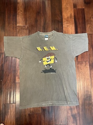 VINTAGE 1995 R.E.M. CAKE TOUR CONCERT T-SHIRT SINGLE STITCH REM 
