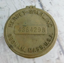 Hersey Mfg Co Dedham Mass USA Brass Water Flow Meter Cover