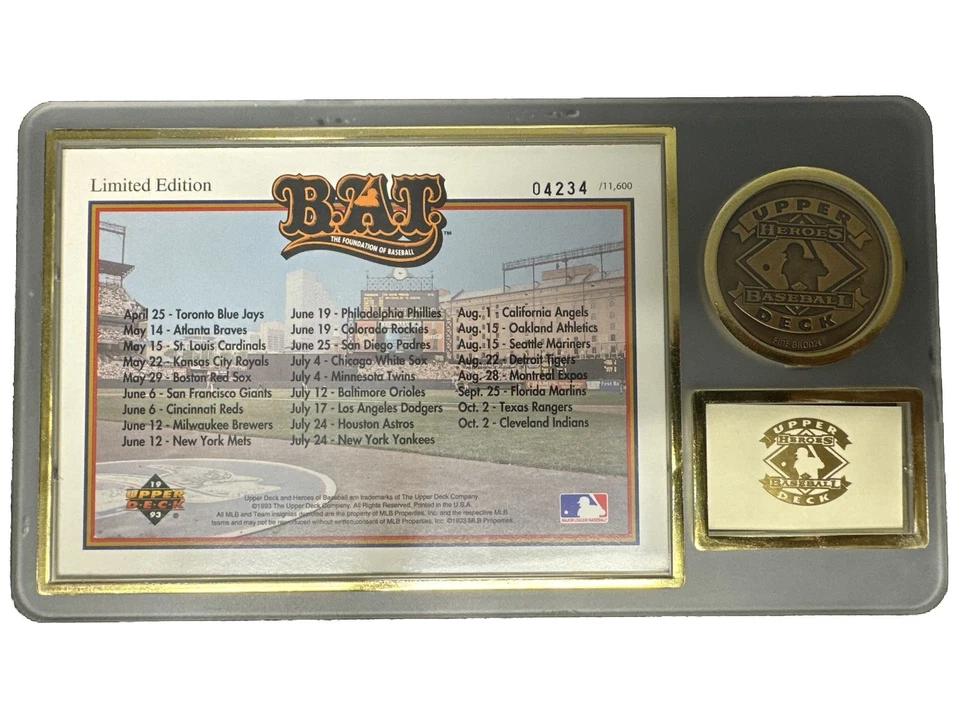1993 Upper Deck Heroes of Baseballs Salutes Ted Williams Bronze Coin Limited Edi - Image 2 of 4