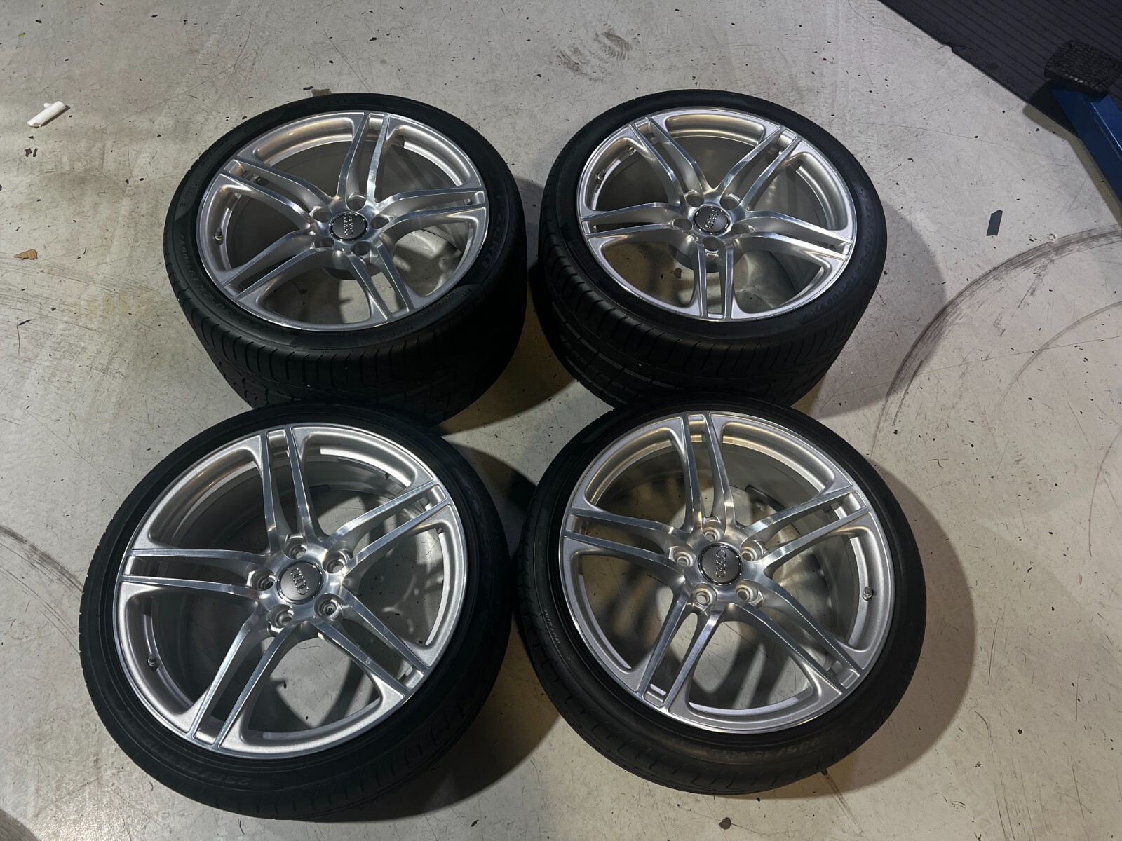 2009 Audi R8 OEM Factory Polished Wheels with Excellent Tires. Mint Condition!