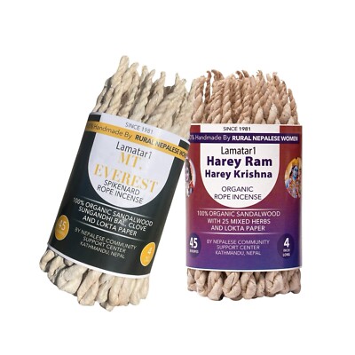 Lamatar1 Spikenard & Harey Ram Rope Incense Set Of 2 Pack Natural Fragrance