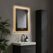 Dimmable Anti-Fog LED-Bathroom-Mirror-with-Lights De-fogging Time 500 700mm USA