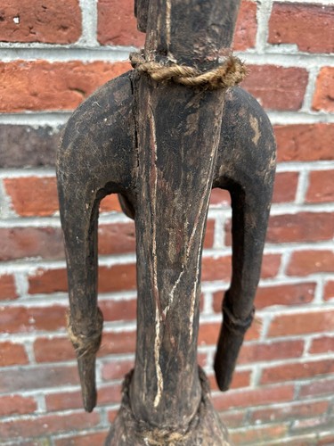 Vintage Tribal Fertility Statue Wood Carving Bird Form 45”H - Picture 7 of 14