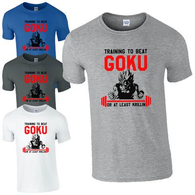 T-Shirt Training To Beat - Dragon Z Anime inspiriert von Krillin Fan Gamers Film Top