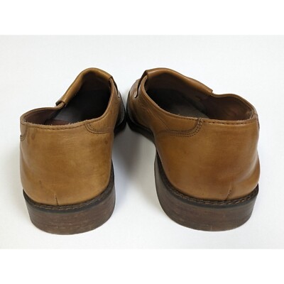Alfani Mens 10.5M Tan Leather Slip On Loafer Square Toe  display picture 1