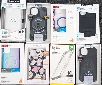 Lot Of 8 Branded cases Diffrent Color And Diffirrent Brand For Iphone 14 Plus