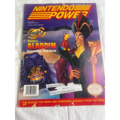#ad Nintendo Power Magazine Vol#55 Disney#x27;s Aladdin w Poster SKU 3092 $44.20