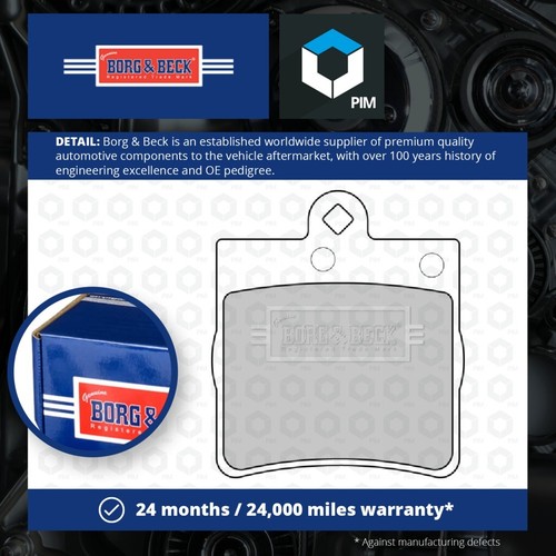 Brake Pads Set fits MERCEDES SLK320 R170 3.2 Rear 00 to 04 M112.947 B&B