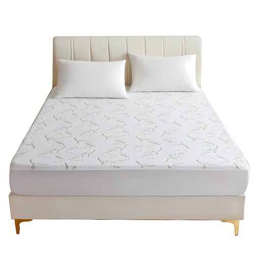 Fully Fitted Bamboo Mattress Protector 100% Waterproof Cotton Bed Soft Cover AU - Picture 12 of 17