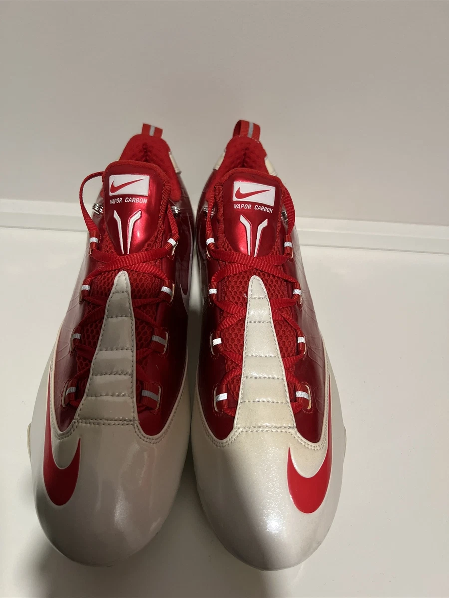 RARE Nike Zoom Vapor Carbon Fly TD Football Cleats 10 White Red 396256-110  | eBay