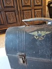 antique metal Aviator lunch box With Thermo Nice!! Must See — photo 2
