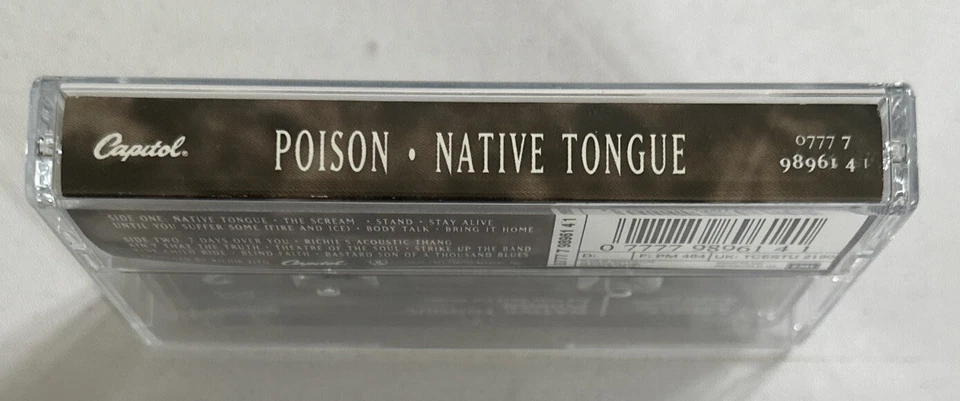 Poison Native Tongue Cassette Tape Rock EX / M Condition - Imagen 4 de 4
