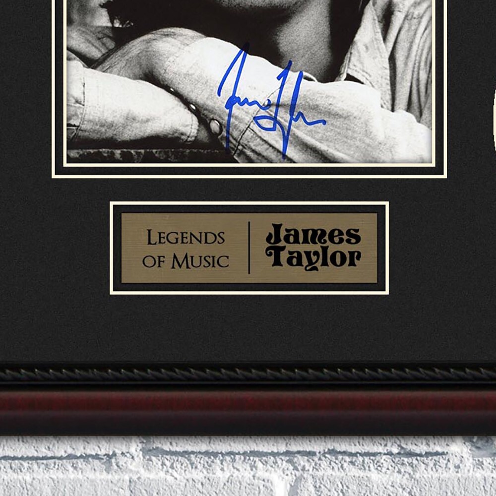 JAMES TAYLOR レコード サイン入り James Taylor Framed Gold or Platinum 45 Record w/ Reproduction