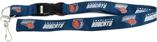 Charlotte Bobcats RETRO LOGO Lanyard 2-Sided Breakaway Clip Keychain NWT