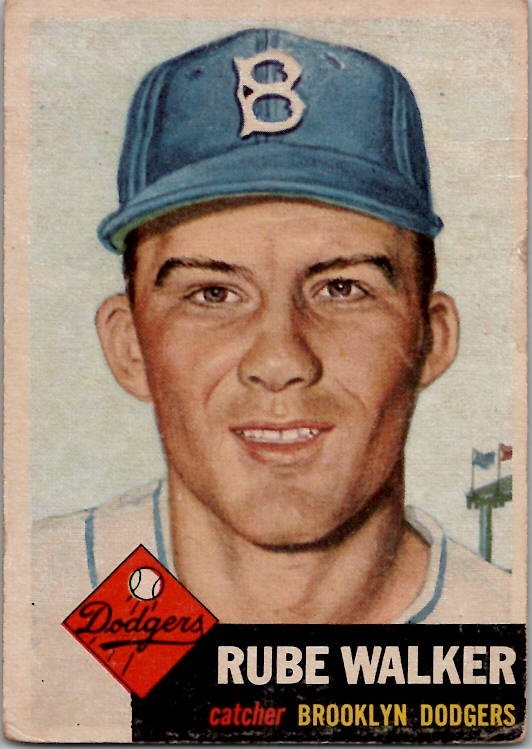 1953 Topps RUBE WALKER Brooklyn Dodgers #134 Fair/Good Condition