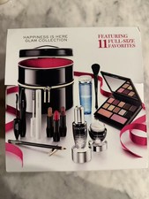 Lancome Collection Box with 11 Full Size Round Train Case Choose Glow or Glam