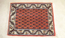 Kleiner Teppich Vorleger Hand Knotted India 100 % Wolle 53 x 69 cm