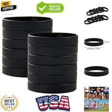 Wholesale 12pcs/pack Blank Color Silicone Bracelets Silicone Wristbands Rubbe...
