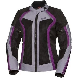Ixs Andorra-Air Womens Motorcycle Jacket Black Grey Violet