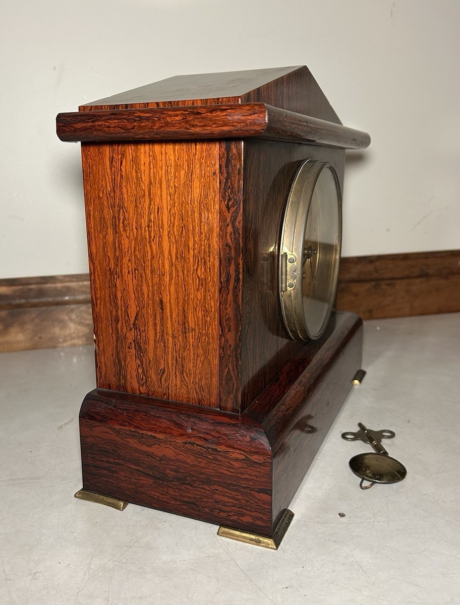 Seth Thomas Adamantine 8 Day Time And Strike Mantel Table Shelf