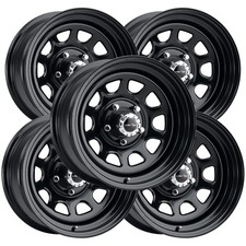5 Vision 84 D Window 15x7 5x5 -6 Gloss Black Wheels Rims 15 Inch Jeep Jk Jl