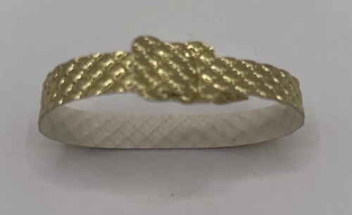 Vintage 1960’s Barbie Doll Mattel Accessories Wide Metallic Gold Textured Belt