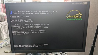 Jetway J-656B + Pentium 120MHz + 16MB Ram