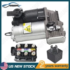Air Suspension Compressor +Valve Block +Relay For Mercedes ML GL Class W166 X166